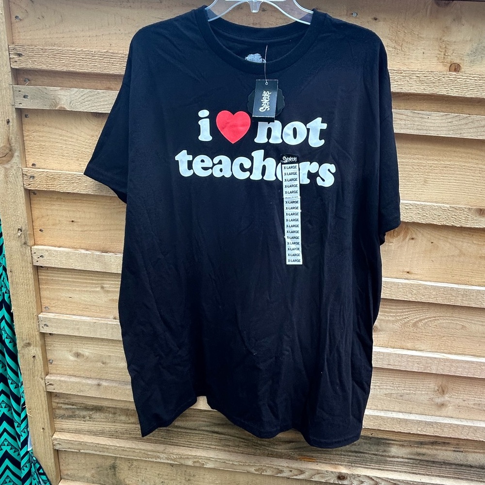 Spencer's Black Tee with Playful Print